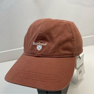NEW Barbour 100% cotton Cascade Sport Cap Baseball Embroidered Logo Brown Rust